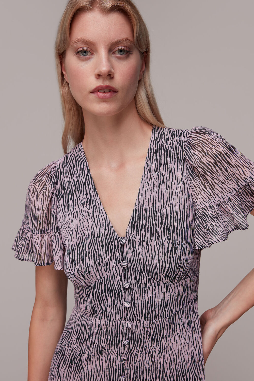 Tiger Dobby Midi Dress