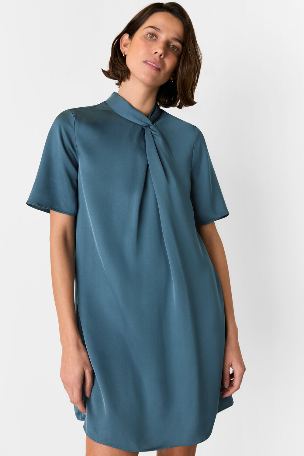 Cara Twist Neck Mini Dress