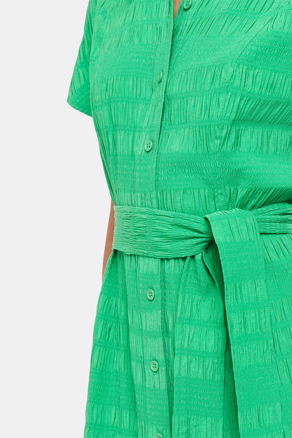 Green Millie Textured Dress