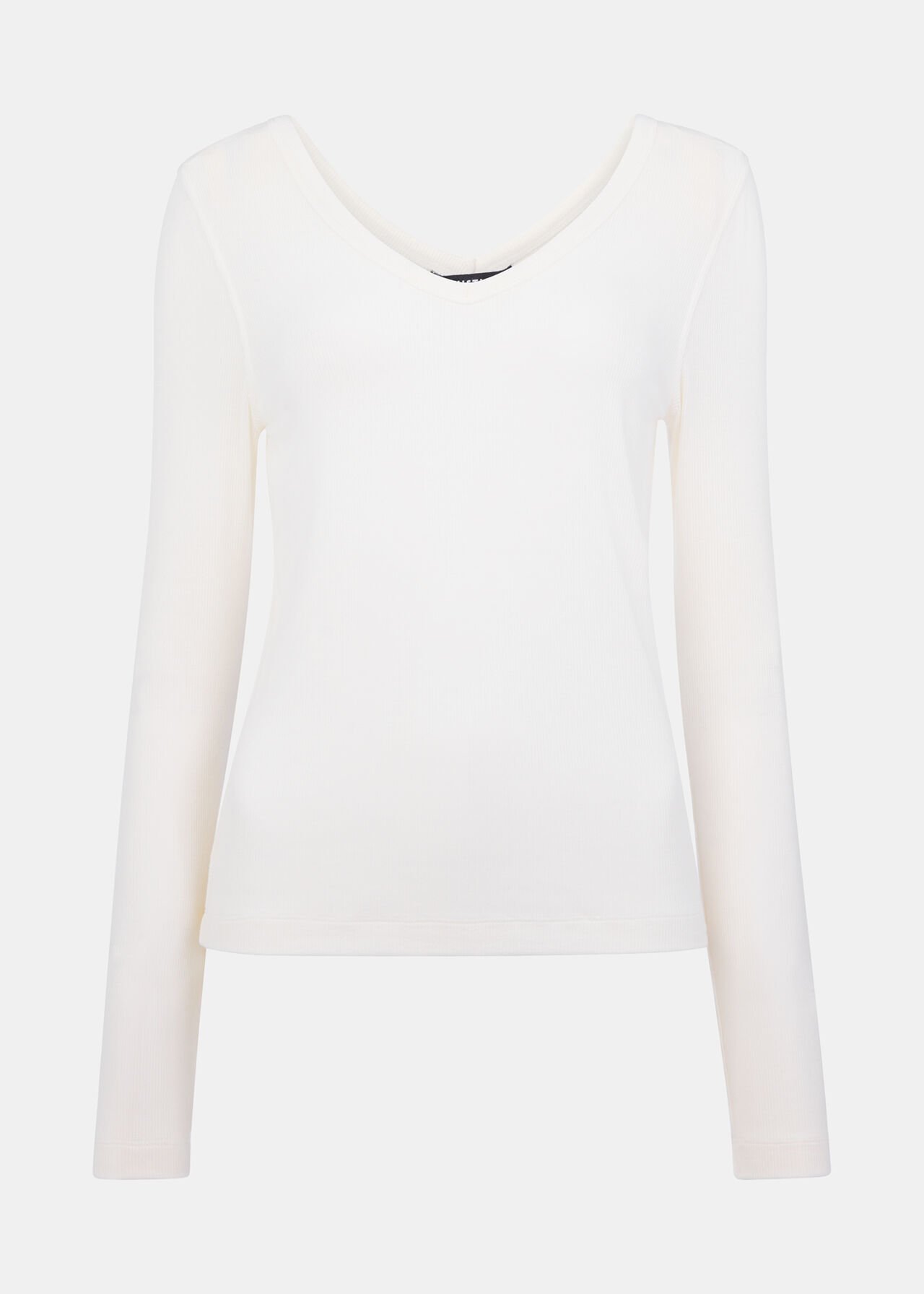 Essential Ribbed V Neck