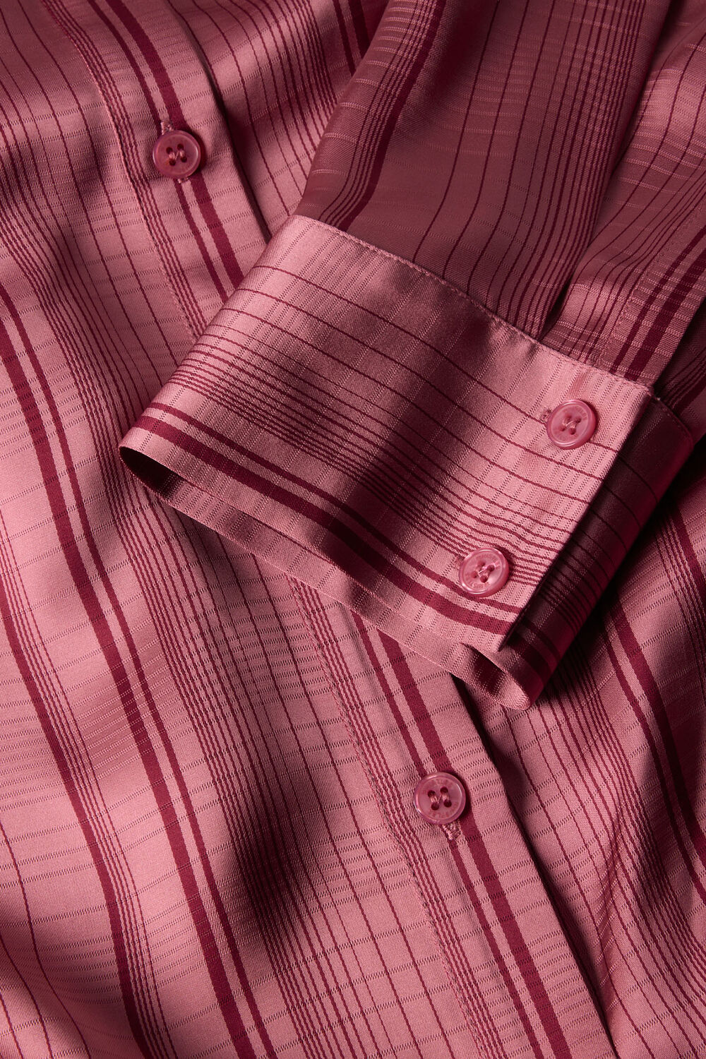 Pink Satin Stripe Shirt