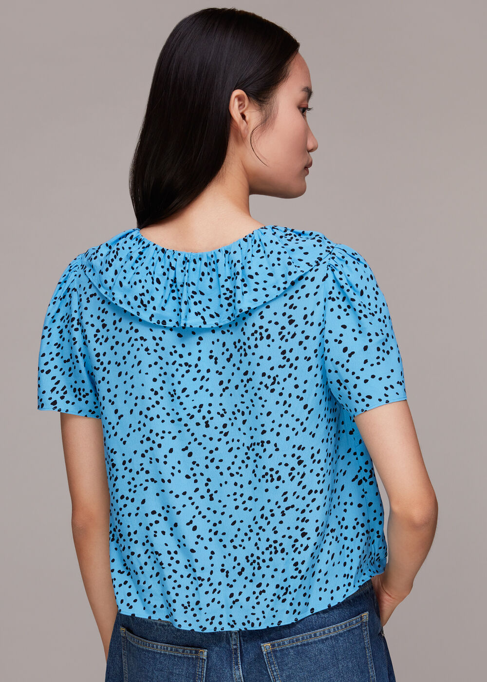 Spotted Dot Collar Top