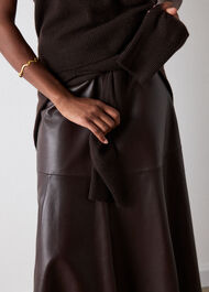 Full Hem Leather Circle Skirt