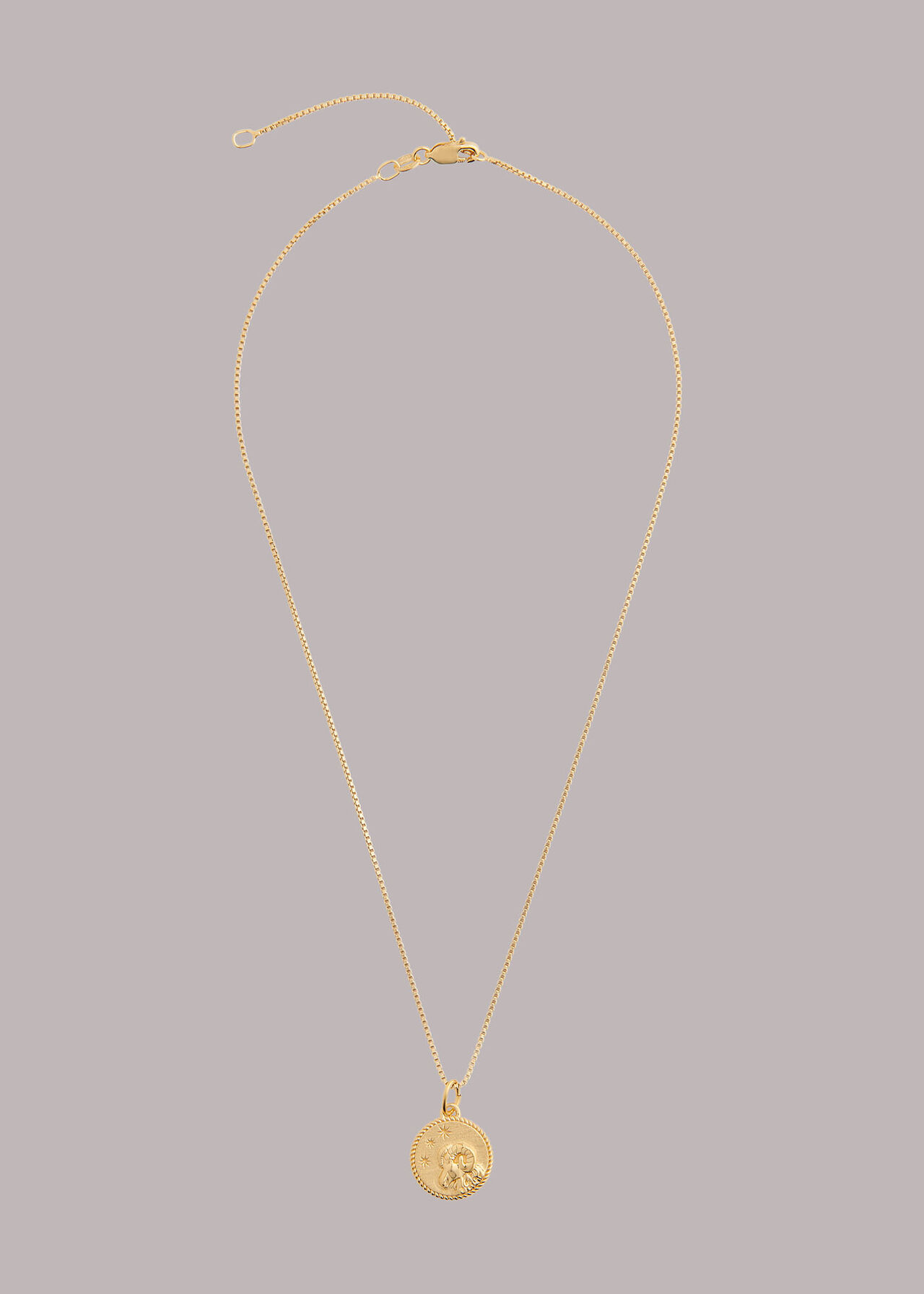 Gold Rj Aries Necklace | WHISTLES | Whistles UK