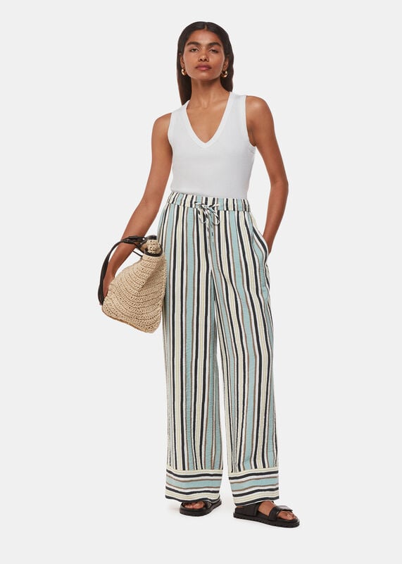 Multicolour Vertical Stripe Nicola Pants