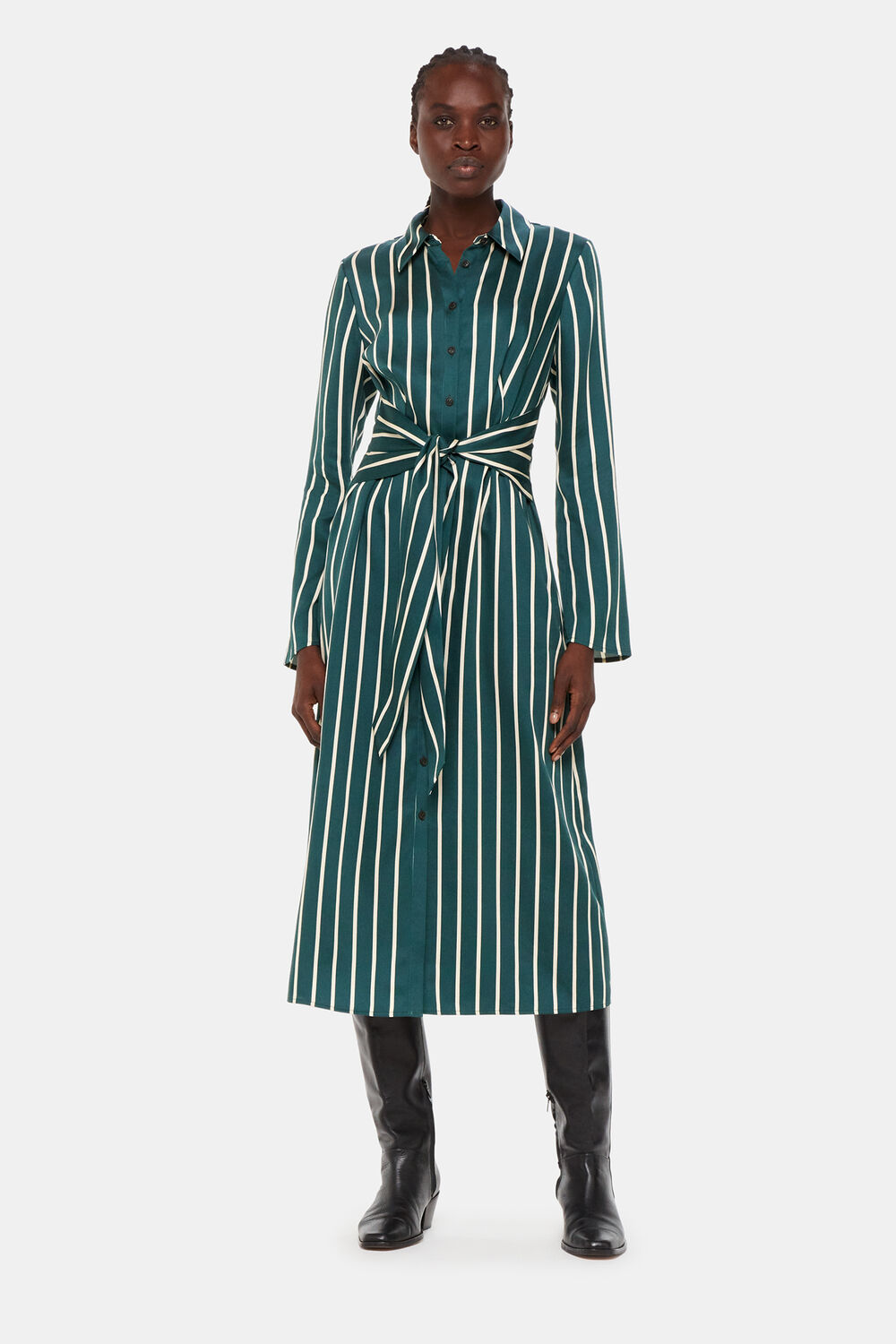 Alex Stripe Shirt Dress