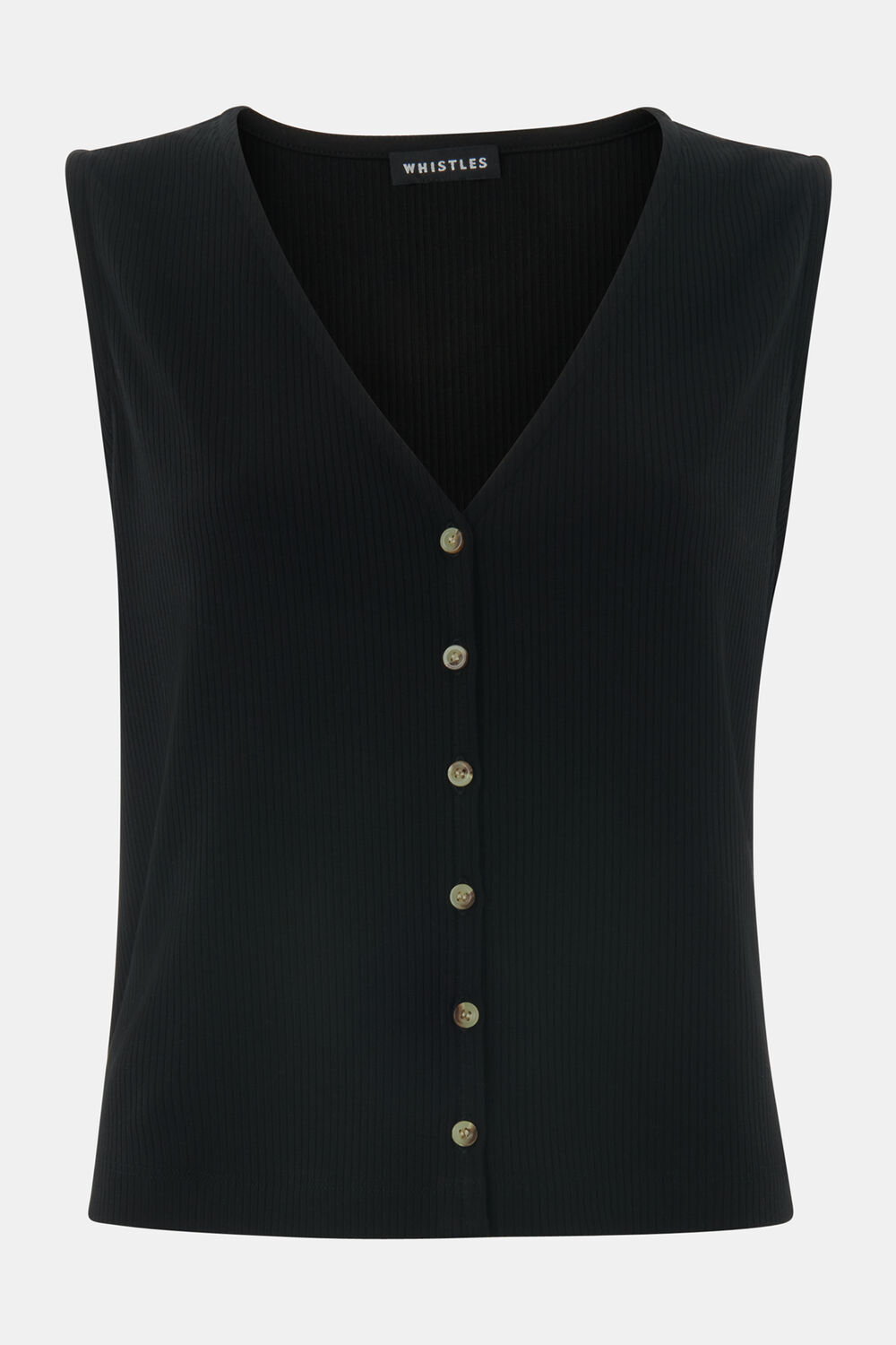 Button Front Rib Tank