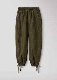 Linen Balloon Hem Trousers