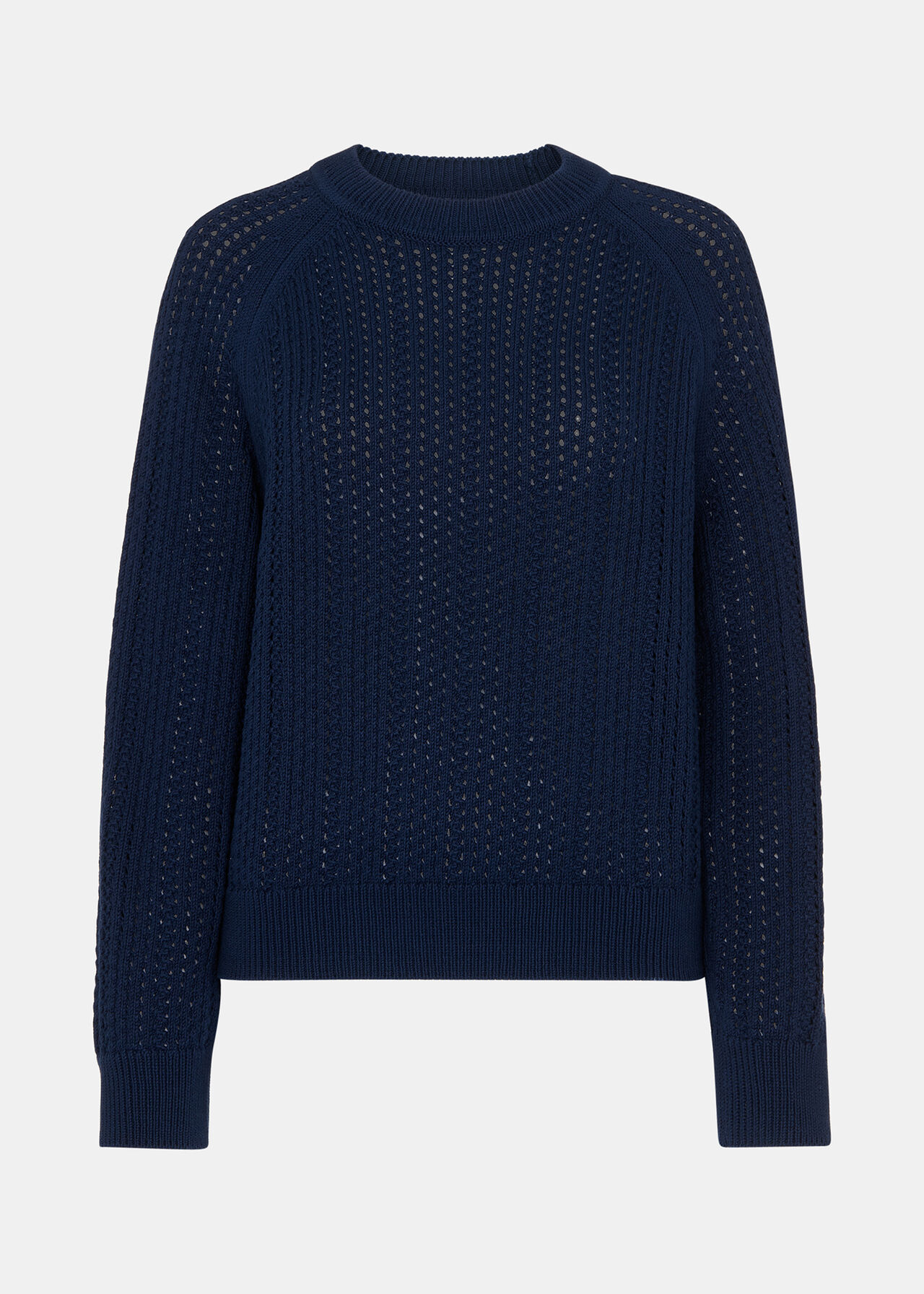 Pointelle Crew Neck Knit