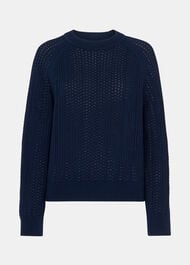 Pointelle Crew Neck Knit