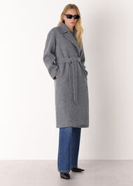 Long Belted Wool Coat