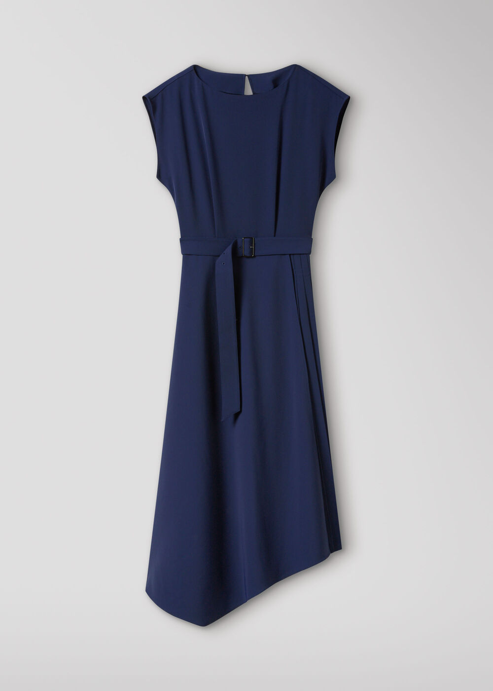 Pleat Detail Asymmetric Dress