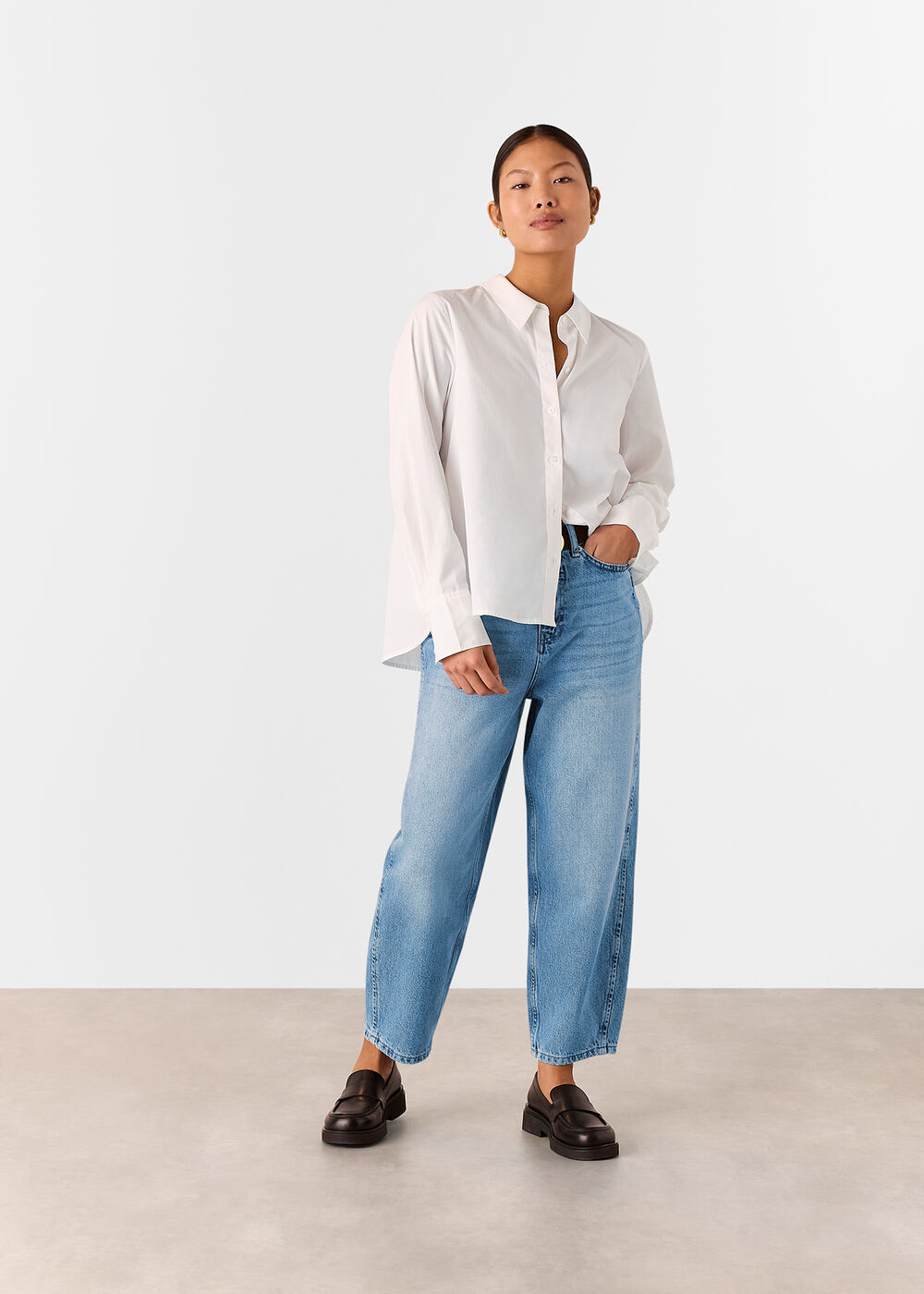 Petite Authentic Barrel Leg Jean