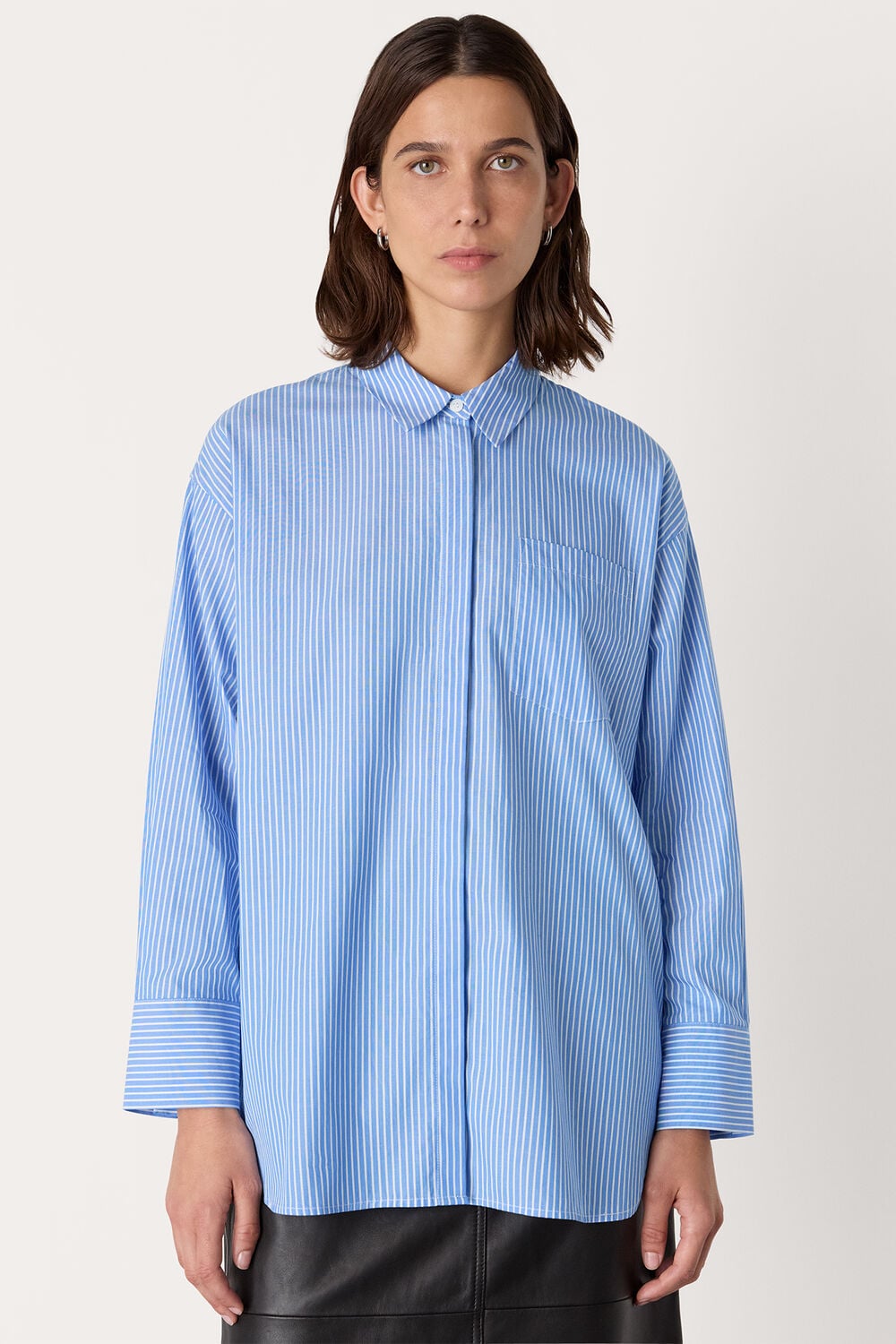 Blue Stripe Oversized Shirt