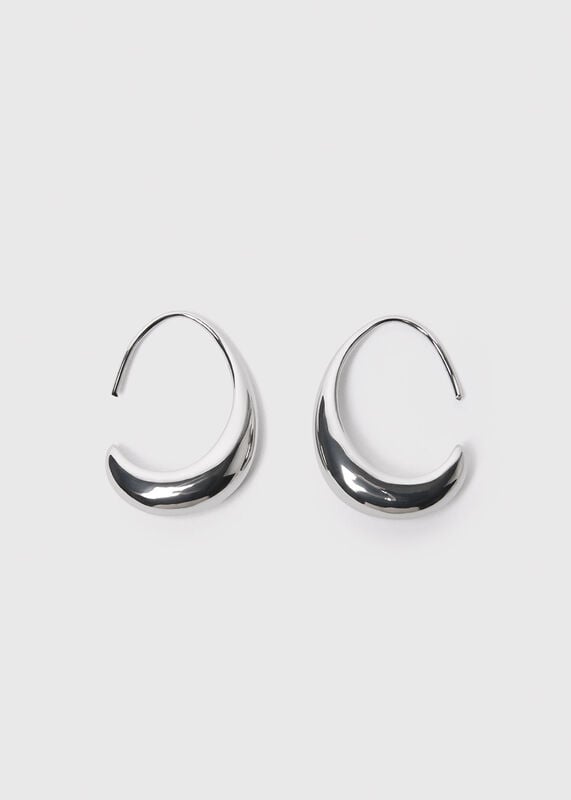 Silver Mini Wire Hoop Earring