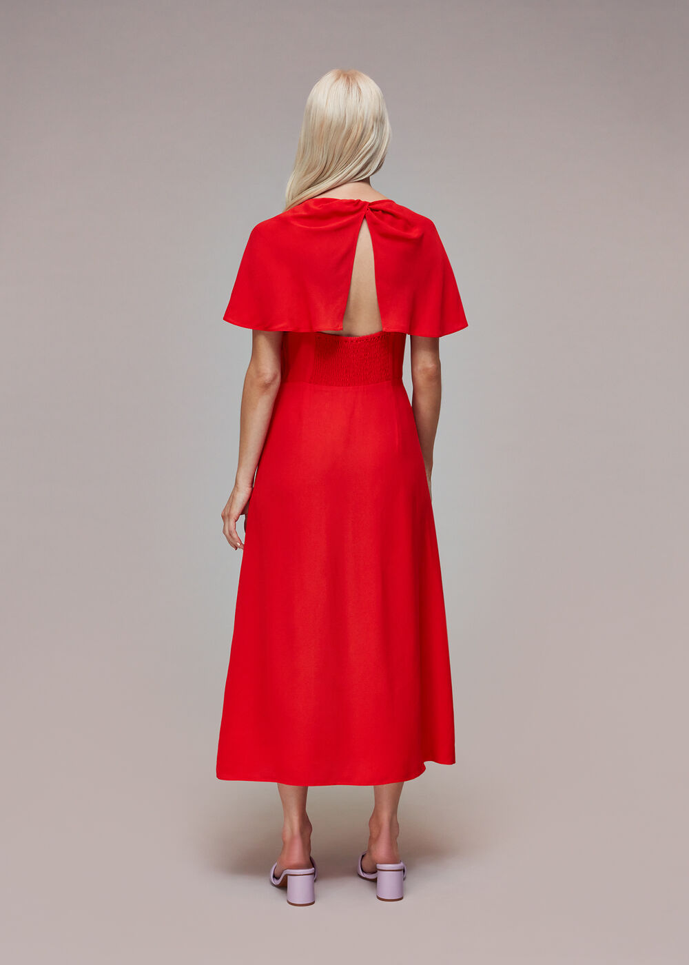 Petite Annabelle Cape Sleeve Dress