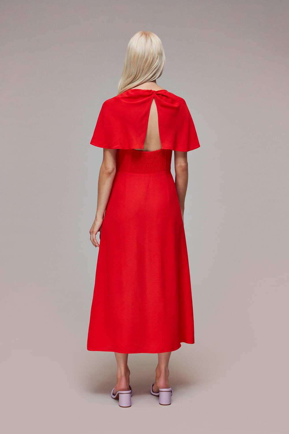 Petite Annabelle Cape Sleeve Dress