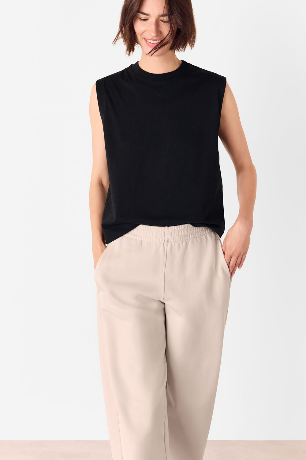 Neutral Barrel Leg Jersey Jogger