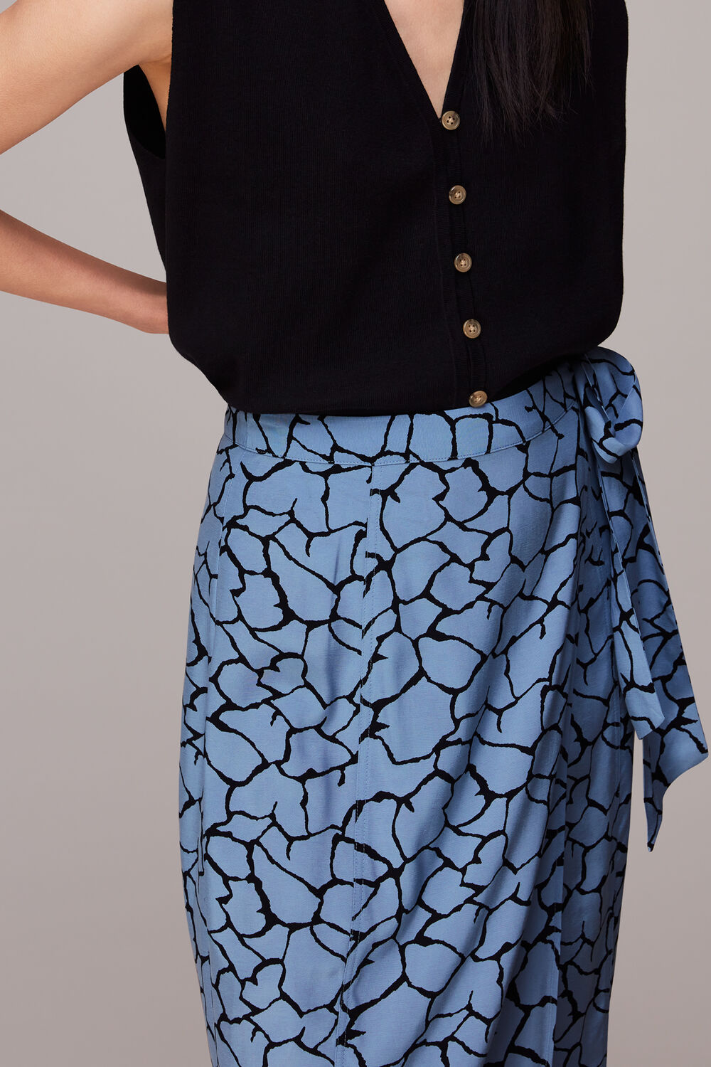 Giraffe Print Wrap Skirt
