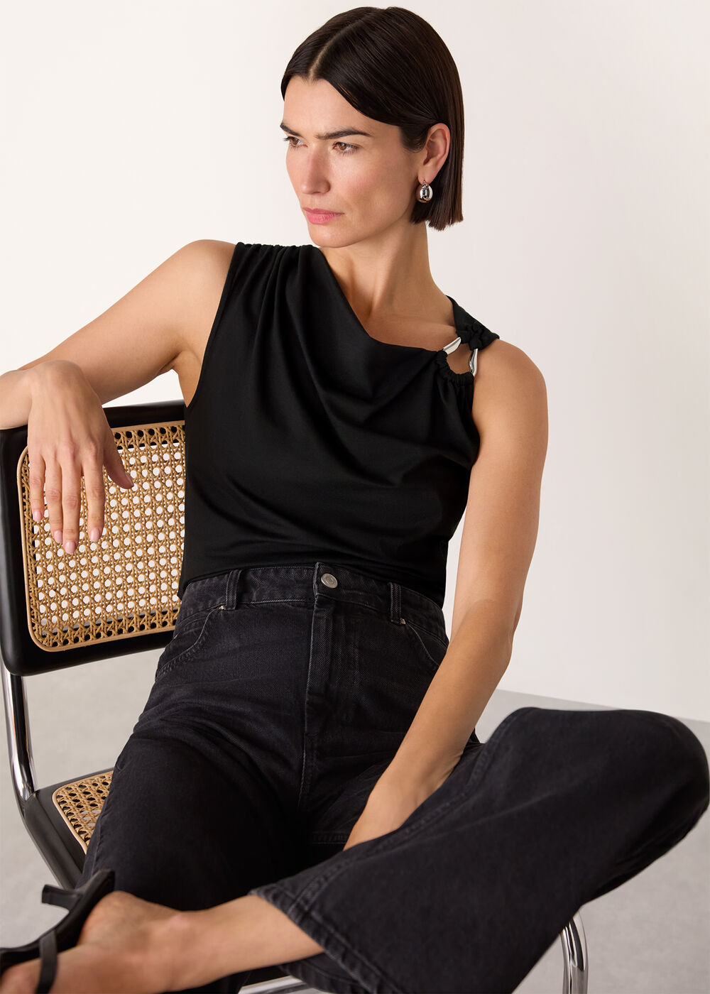 Ring Detail Sleeveless Top