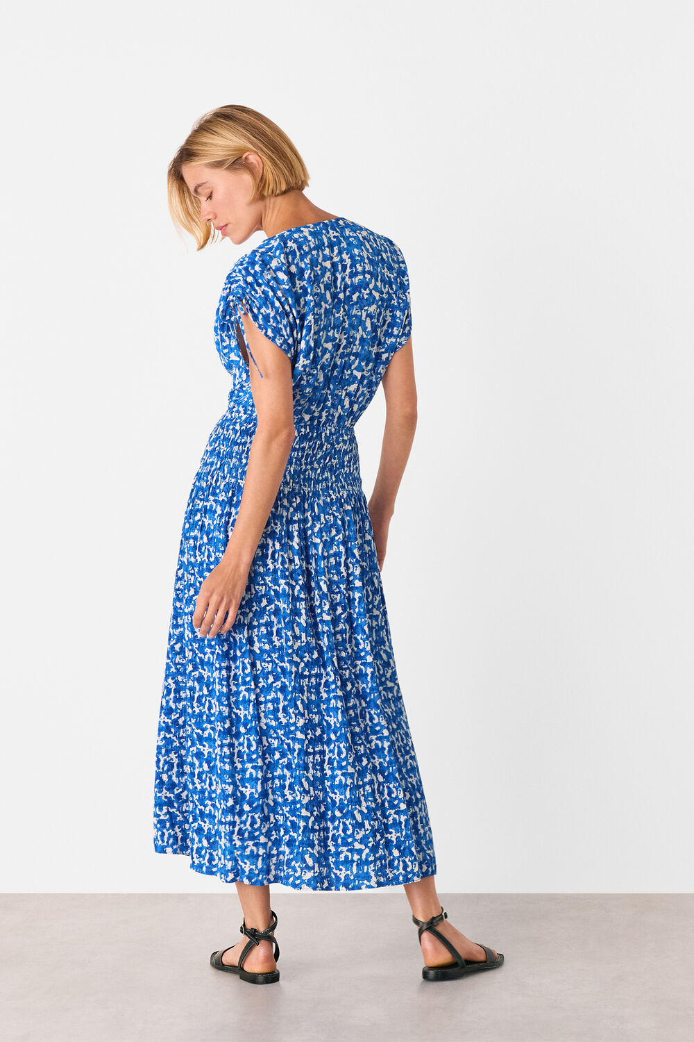 Brushed Stroke Midi Dress