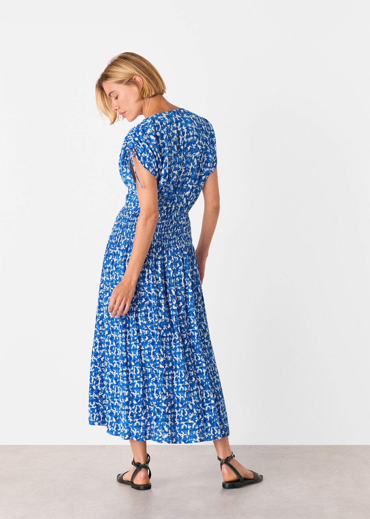 Brushed Stroke Midi Dress