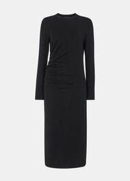 Gathered Side Midi Knit Dress