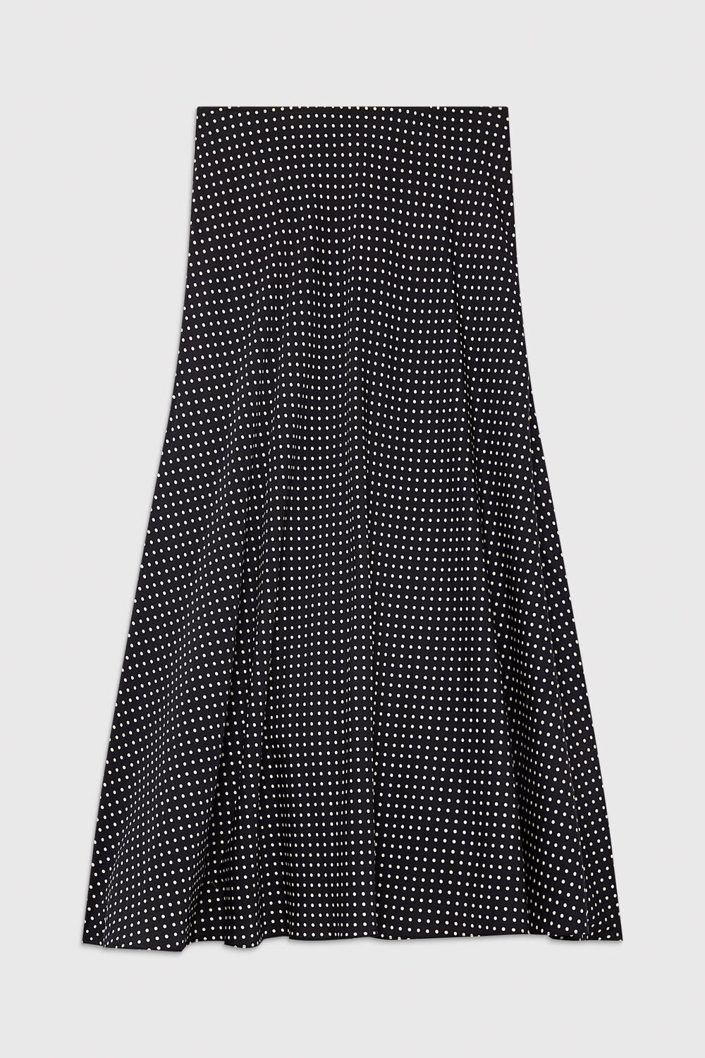 mini spot fit and flare midi skirt