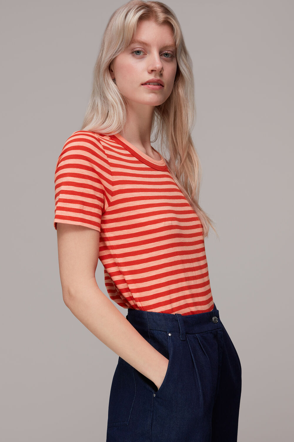Rosa Double Trim Stripe TShirt