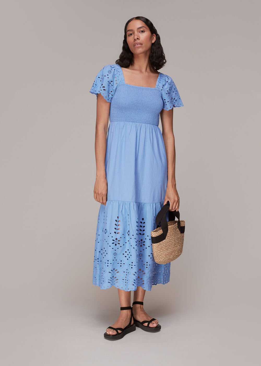 Carrie Broderie Midi Dress
