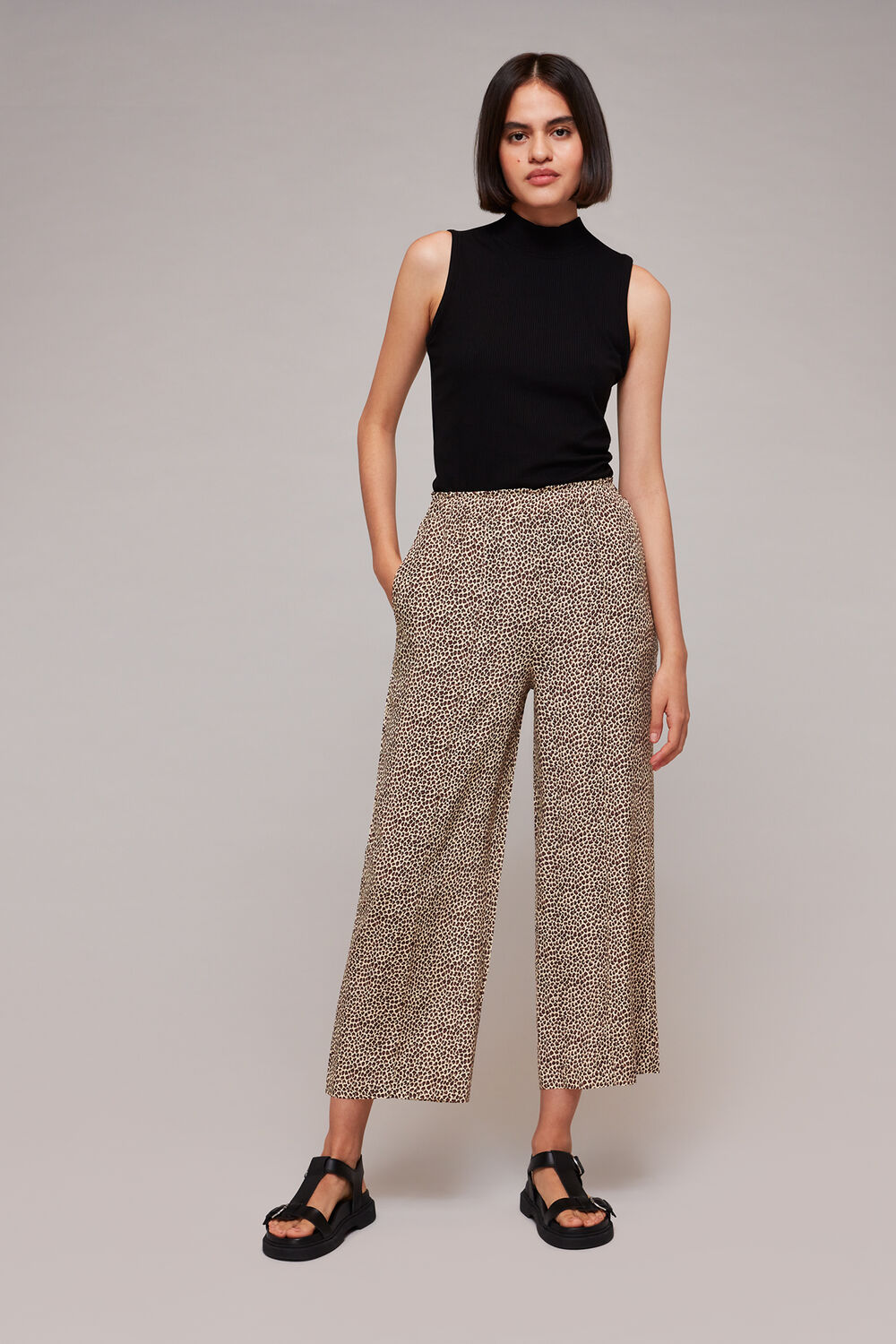 Dashed Leopard Print Trouser