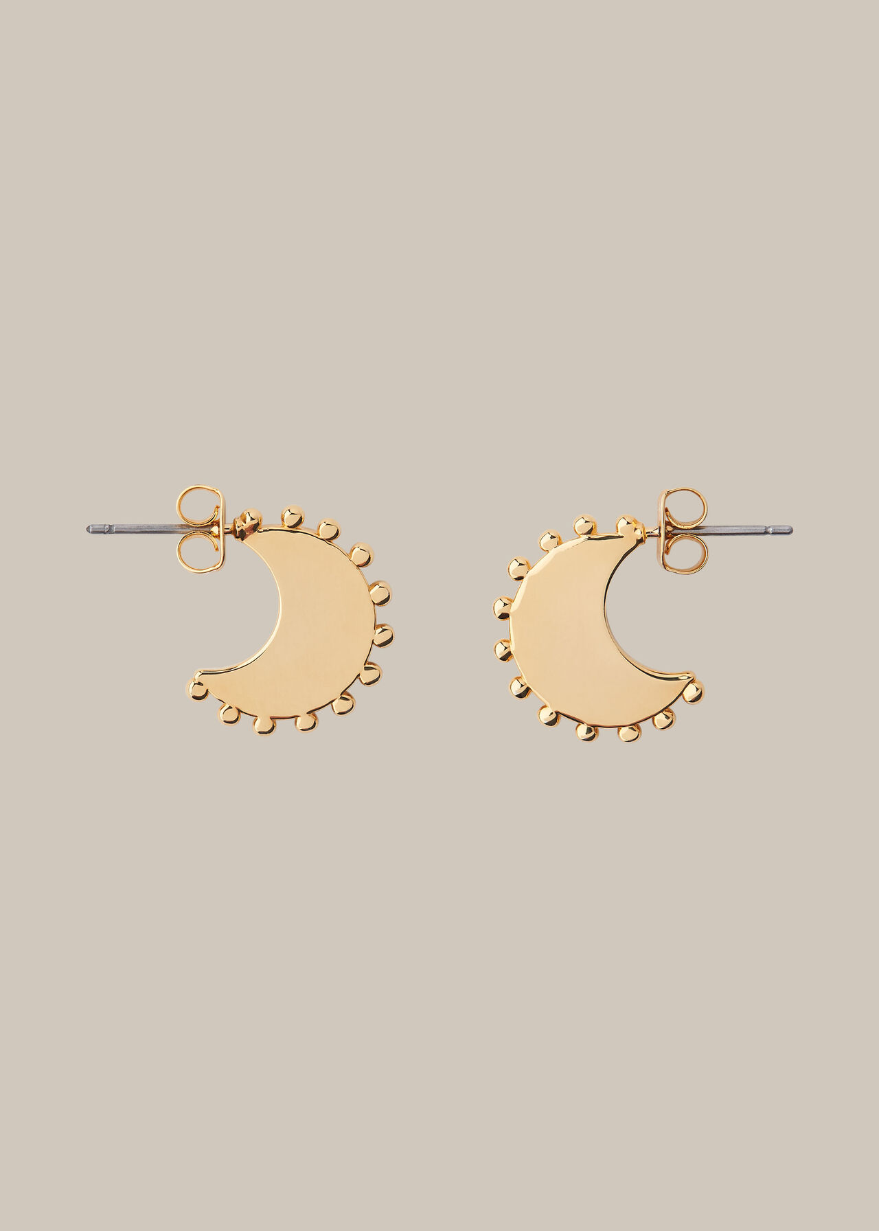 Sphere Detail Crescent Earring Gold/Multi