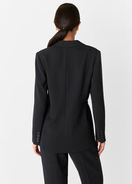 Black Corinna Belted Crepe Coord