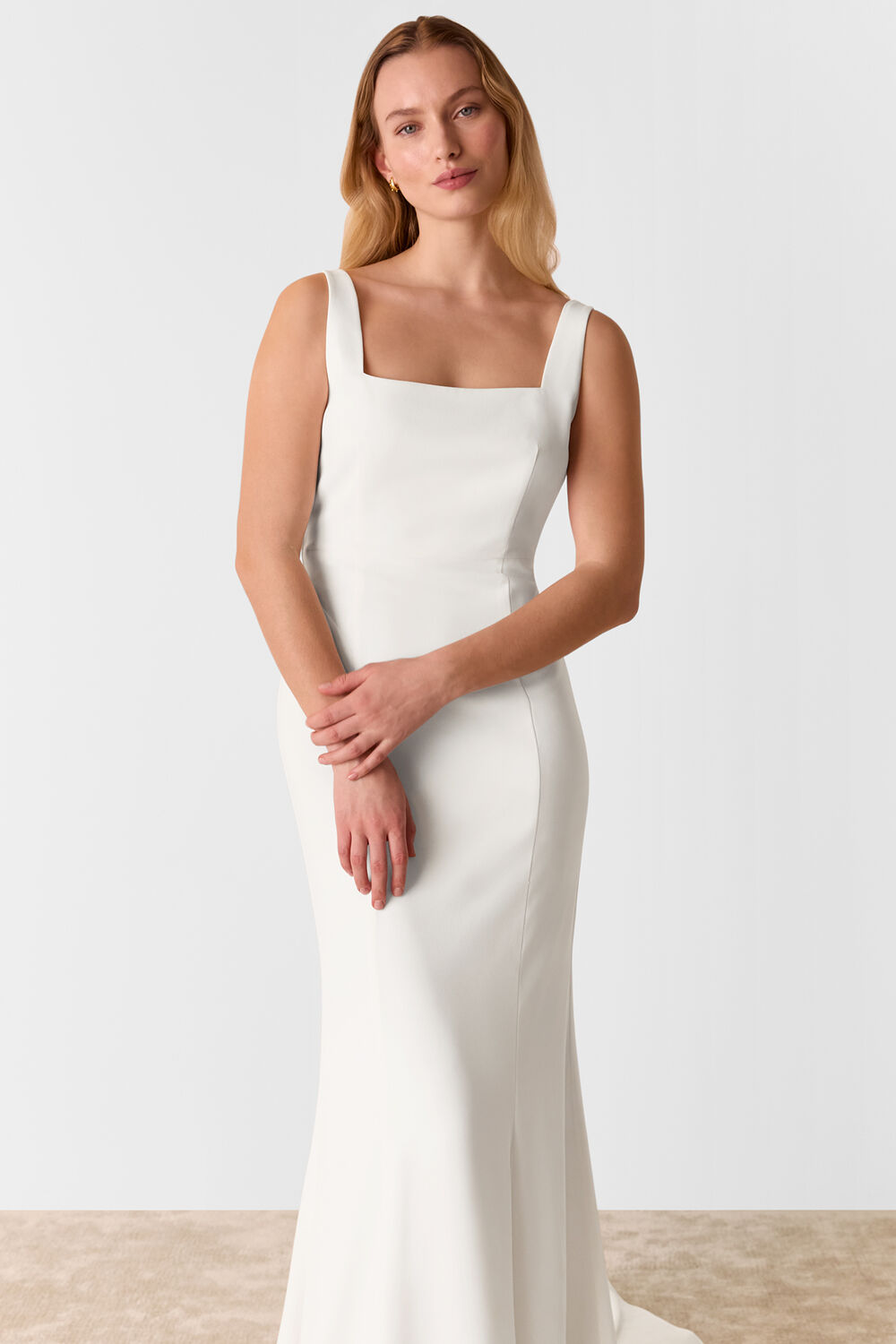 Ivory Mia Square Neck Wedding Dress