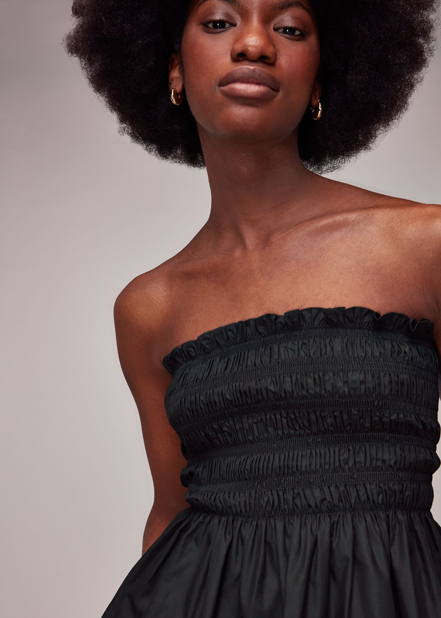 Shirred Tie Detail Top | Whistles US |