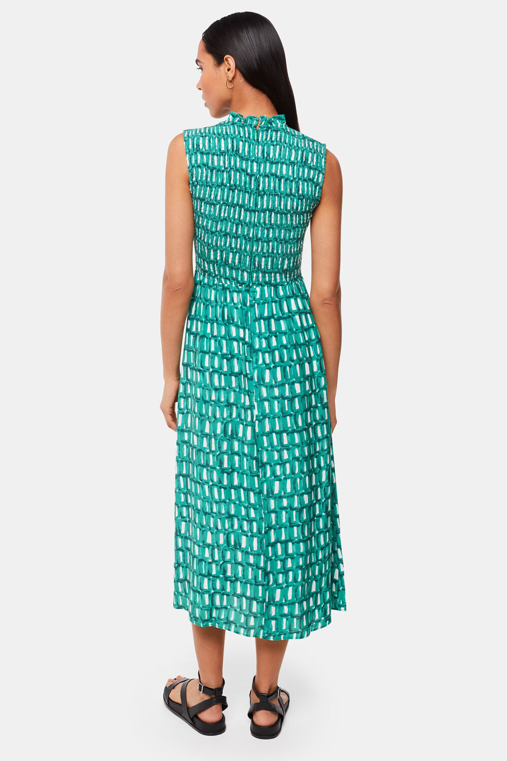 Green Linked Smudge Heidi Dress
