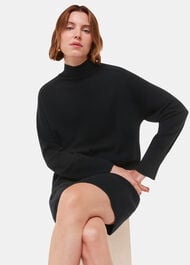 Cashmere Funnel Neck Dress