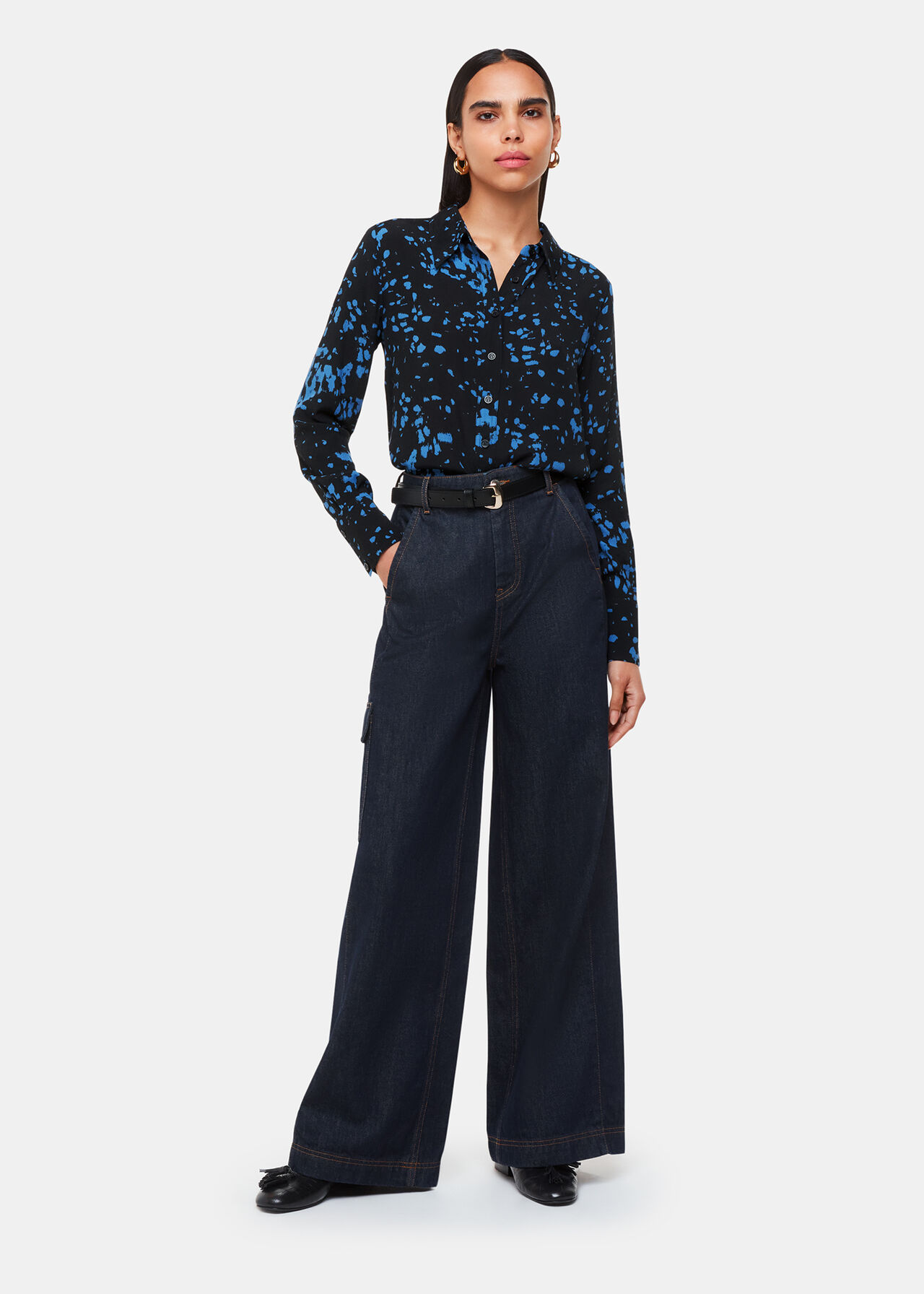Smudged Spot Print Shirt