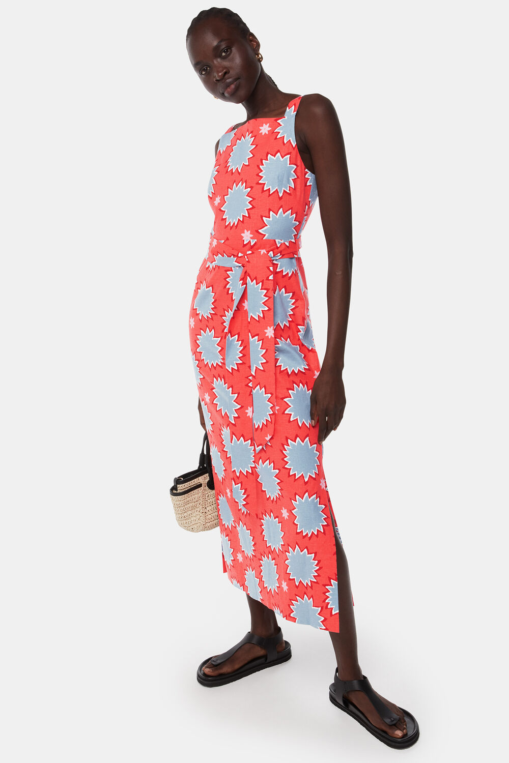 Sunburst Linen Blend Dress