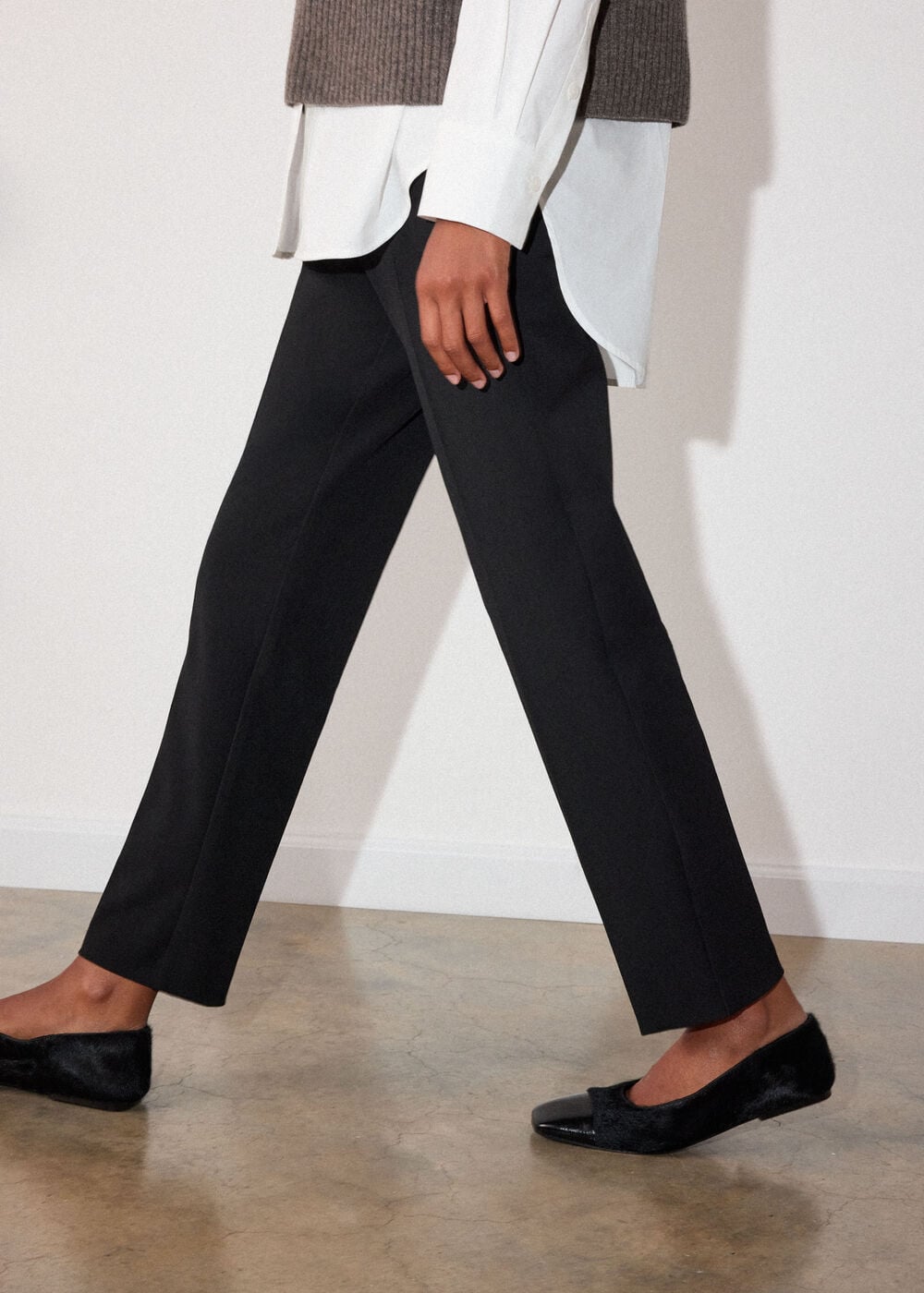 Black Petite Lily Cigarette Trouser