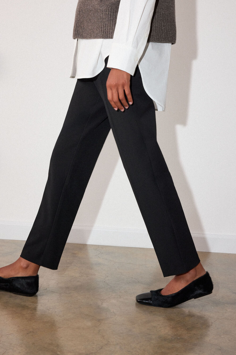 Black Petite Lily Cigarette Pants