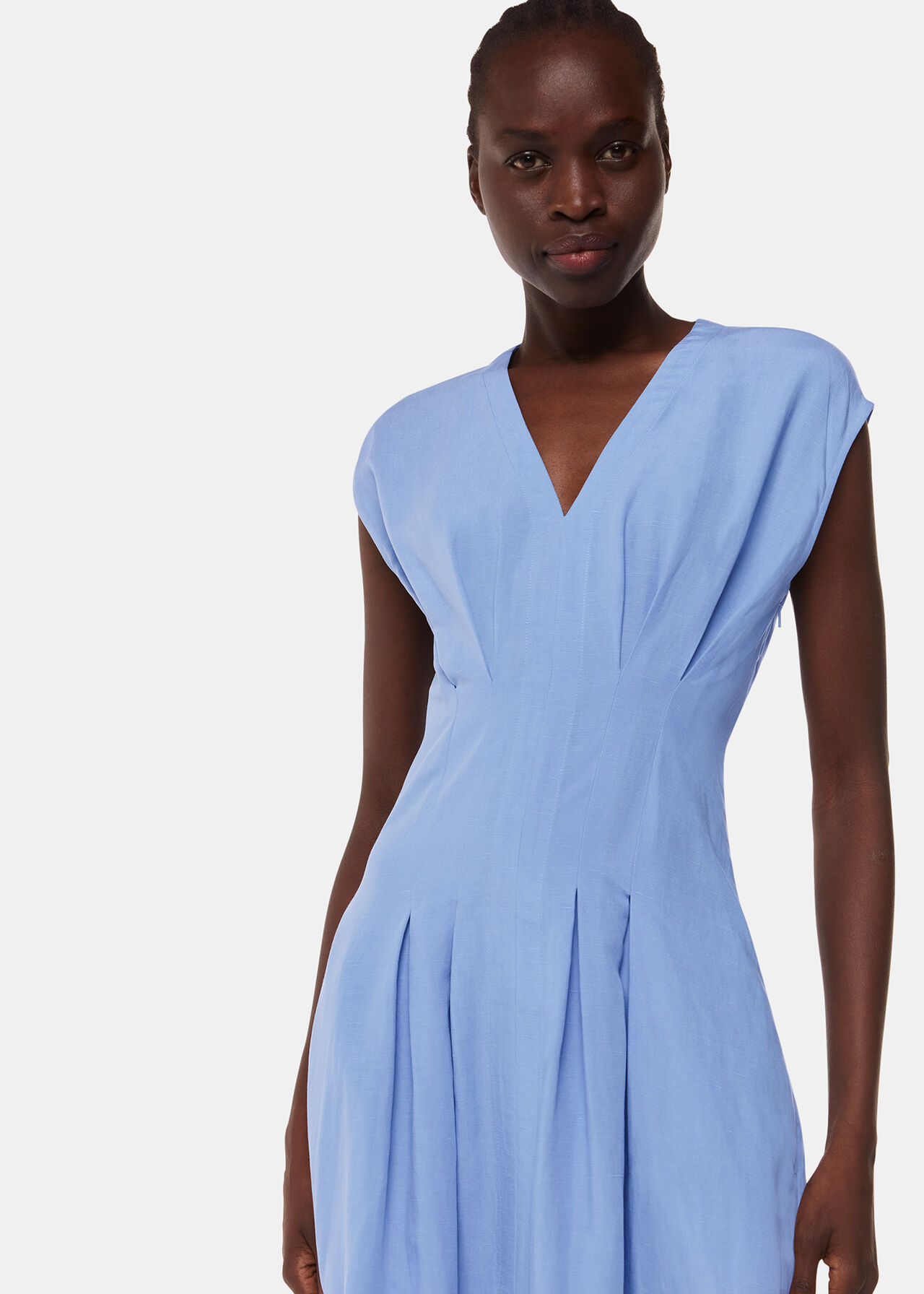 Panel Linen Blend Dress