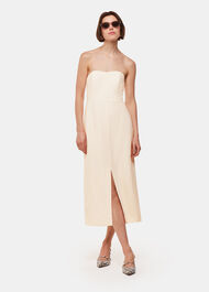 Bandeau Linen Blend Dress Outfit