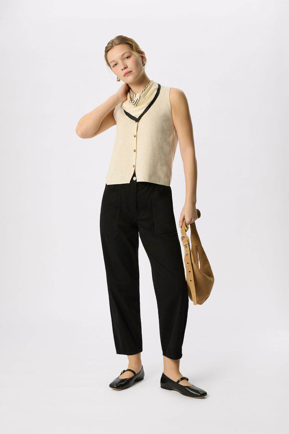 Solid Black Tessa Casual Pants&nbsp;