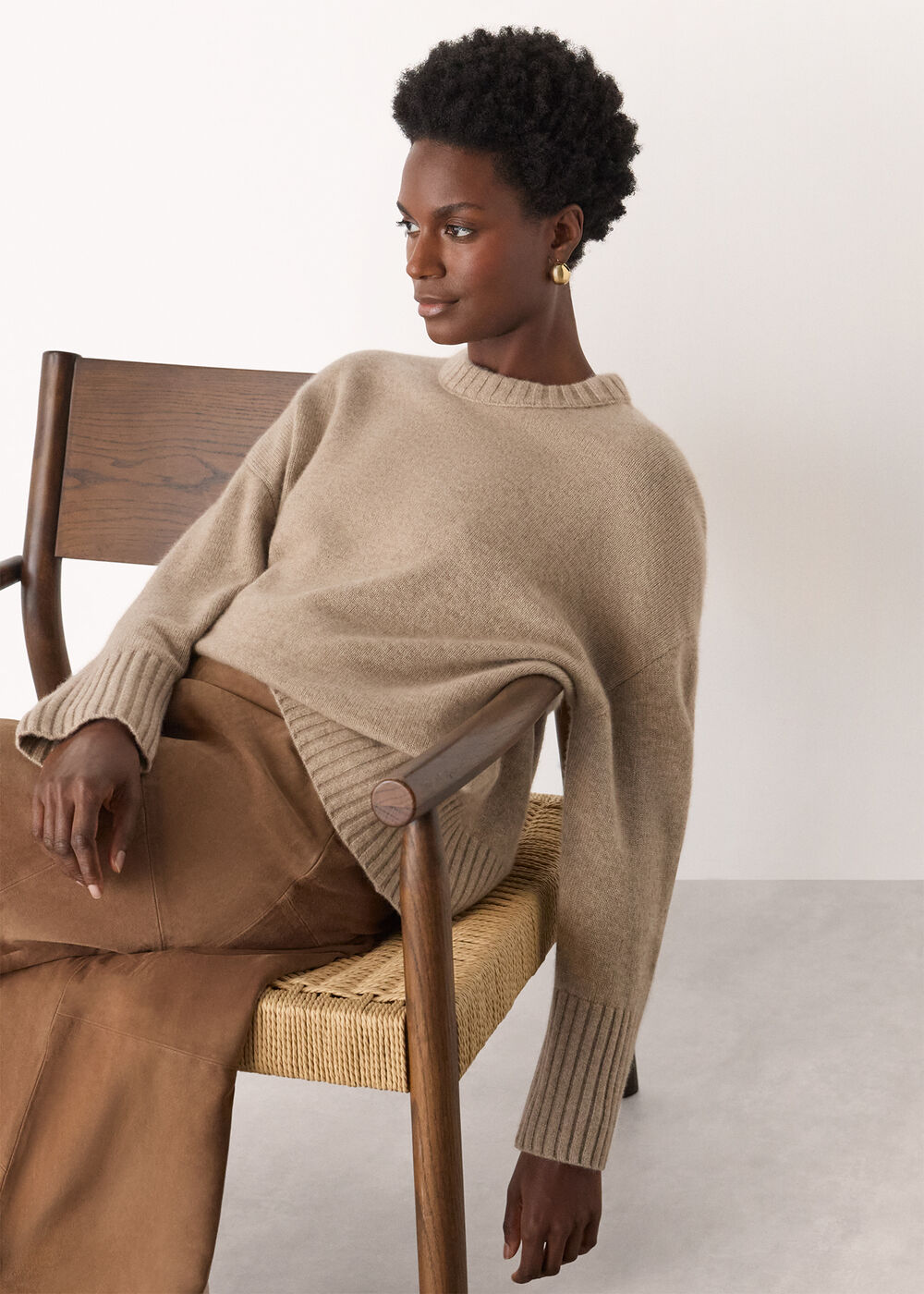 Heavy Cashmere Crew Neck Knit
