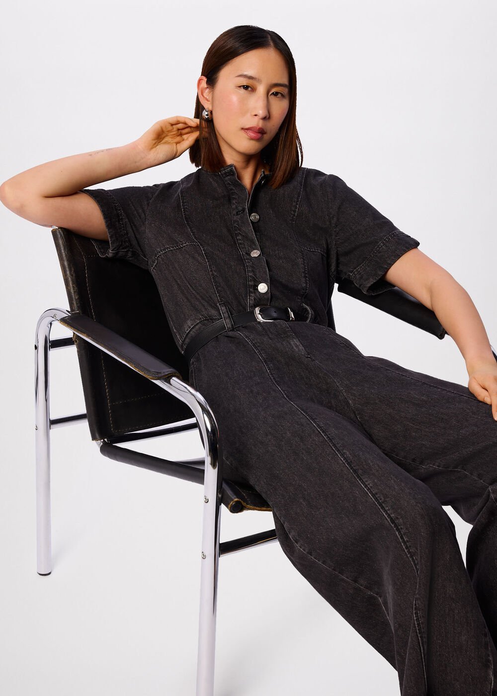 Button Down Jumpsuit