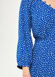 Petite Micro Cactus Print Midi Dress