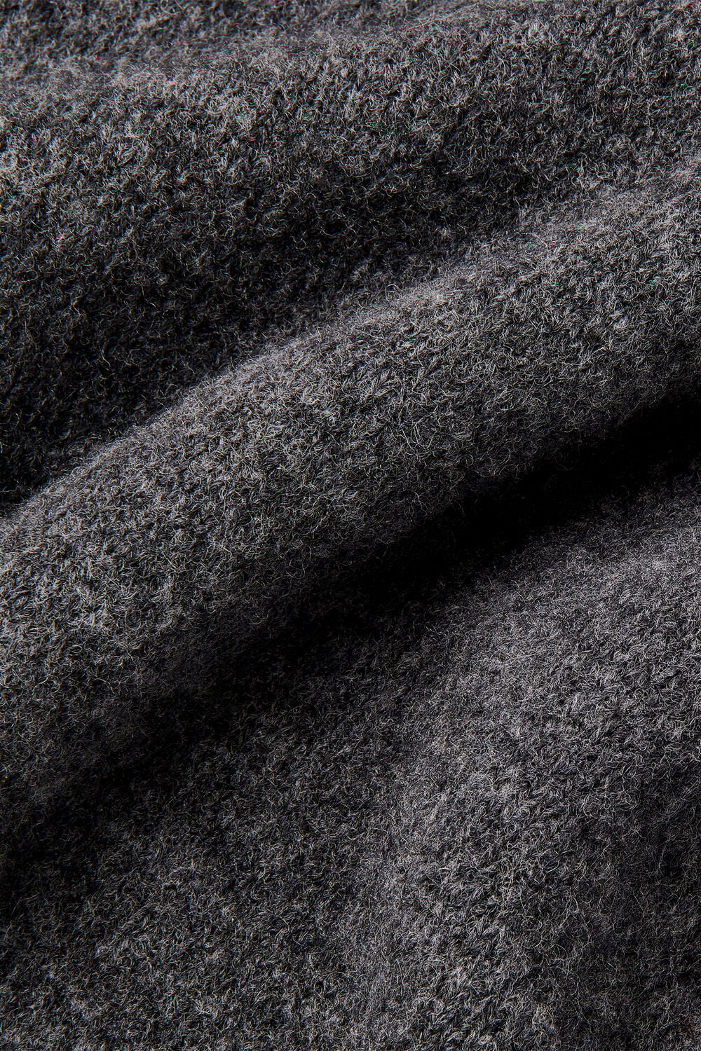 Dark Grey Roll Neck Wool Mix Jumper