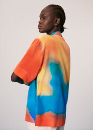 Rainbow Silk Bowling Shirt