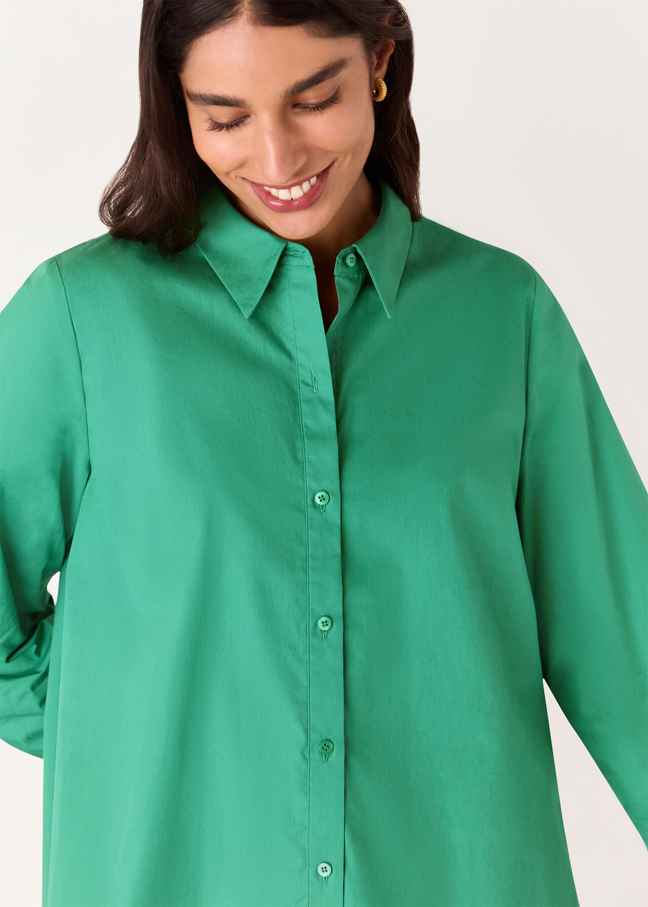 Boxy Relaxed Cotton Shirt